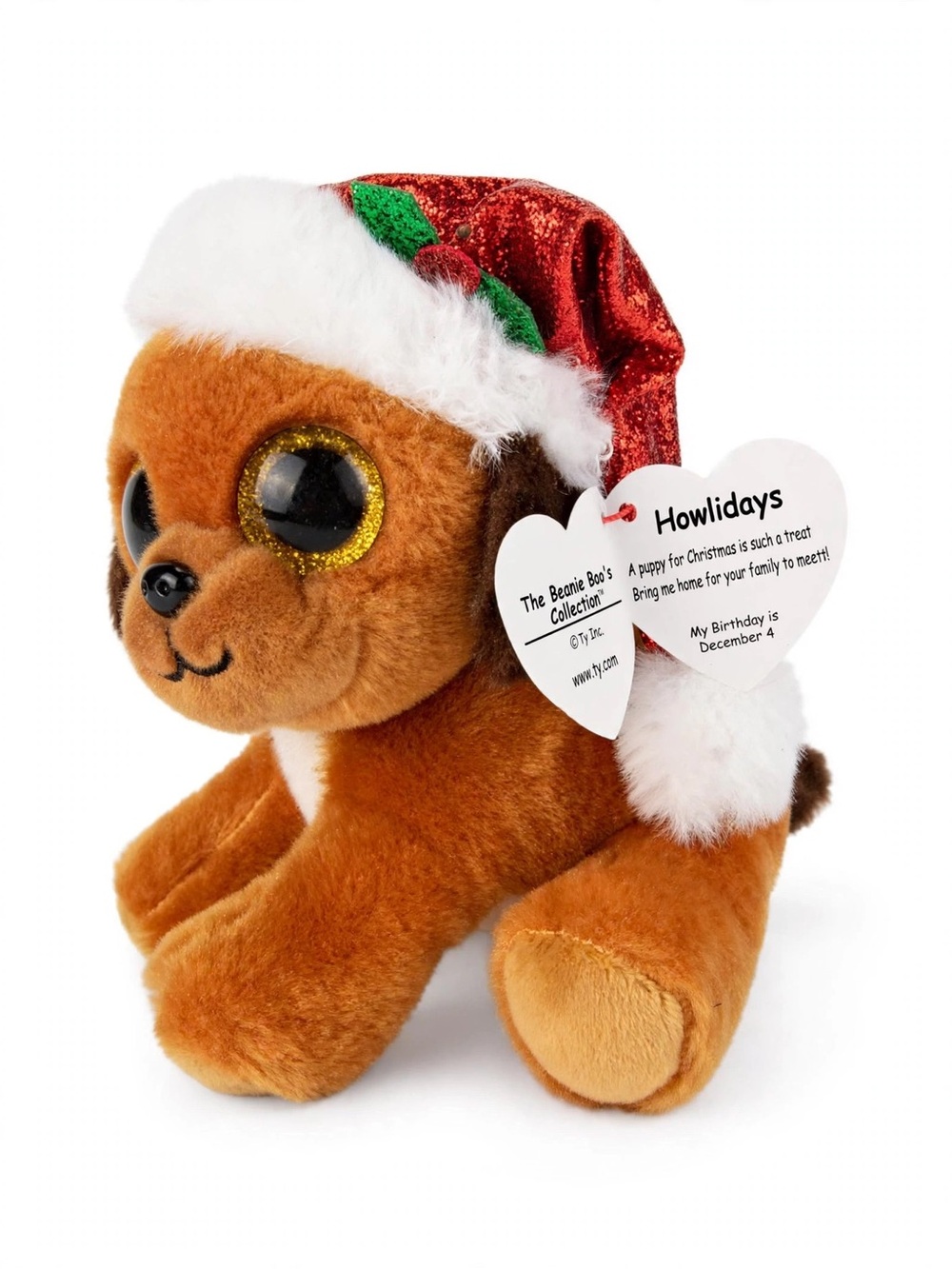 Ty Beanie Boos Howlidays Dog Plush Santa Hat 2018 MPN 36706 Age 3+
